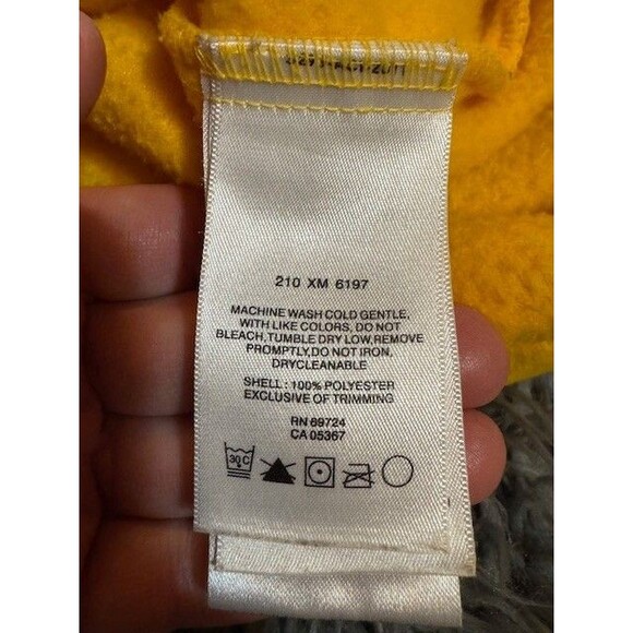 Mens LRG West Virginia University Full-Zip Fleece Jacket Columbia GOLD‎ YELLOW - Picture 7 of 11